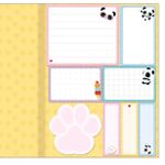 Kit Bloco Adesivo Notas e Marcador de Páginas Tilibra Panda Fofo - Patinha, Pontilhado, Pautado, Checklist e Quadriculad