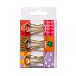 Kit 6 Binder Clips LeoArte Positive Vibes Estampado