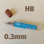 Grafite Cis para Lapiseira 0.3mm HB - 12 unidades