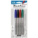 Kit 4 Marcador Permanente Cis Markee Ponta Fina
