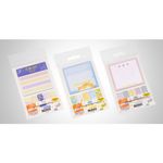 Kit Bloco de Notas Adesivo + Marcador de Página BRW Fofo Tom Pastel com detalhes em Dourado