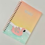 Caderno BRW Capa Dura Enjoy Flamingo 80 Folhas 130x188mm