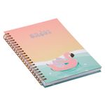 Caderno BRW Capa Dura Enjoy Flamingo 80 Folhas 130x188mm