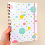Planner Capa Dura Espiral BRW Enjoy Tons Pastel 177x240mm 80 Folhas