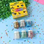 Tinta Acrilex Confetti 6 Cores - Com Glitter Brilho