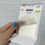 Bloco Notas Adesivas Transparente BRW - 20 Folhas (Para Lembretes e Recados)