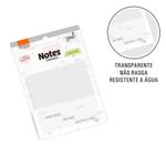 Bloco Notas Adesivas Transparente BRW - 20 Folhas (Para Lembretes e Recados)