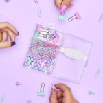 Kit Jocar Office Tom Pastel Clipes + Alfinetes + Binder Clips - Lilás, Verde e Rosa