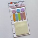 Bloco Notas Adesivas BRW para Caderno de Disco Tom Pastel - 9 Blocos x 25 Folhas
