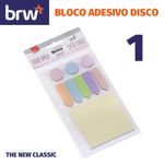 Bloco Notas Adesivas BRW para Caderno de Disco Tom Pastel - 9 Blocos x 25 Folhas