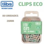 Clips Coloridos Tilibra Eco Fofo Tom Pastel 28mm - 80 unidades