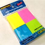 Bloco Notas Adesivas 400 Folhas para Lembretes e Recados Masterprint Neon - Rosa, Amarelo, Verde e Azul