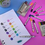 Kit 12 Mini Caneta Hidrográfica Fofa (Canetinhas) Newpen Sylvapen