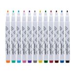 Kit 12 Mini Caneta Hidrográfica Fofa (Canetinhas) Newpen Sylvapen