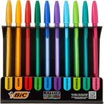 Kit 10 Caneta Bic Cores e Sentimentos Ponta Média - Coloridas