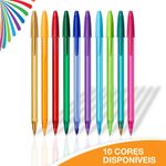 Kit 10 Caneta Bic Cores e Sentimentos Ponta Média - Coloridas