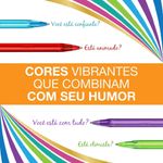 Kit 10 Caneta Bic Cores e Sentimentos Ponta Média - Coloridas