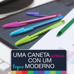 Kit 10 Caneta Bic Cores e Sentimentos Ponta Média - Coloridas