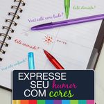 Kit 10 Caneta Bic Cores e Sentimentos Ponta Média - Coloridas