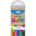 Lápis de Cor Cis Wood Madeira - 12 Cores - Escrita Macia
