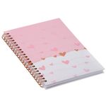 Caderno BRW Capa Dura Médio Coração Tom Pastel 80 Folhas 130x188mm