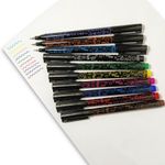 Kit 10 Caneta Cis Tip Line Ponta Ultra Fina 0,4mm - Coleção Completa - Coloridas estilo Tatuagem