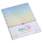 Refil para Caderno em Disco Folhas Coloridas Holográfica Rainbow Linhas Brancas BRW - 80 Folhas - 90g