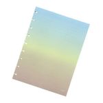 Refil para Caderno em Disco Folhas Coloridas Holográfica Rainbow Linhas Brancas BRW - 80 Folhas - 90g