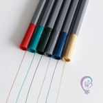Kit 6 Caneta BRW Fine Liner 0.4mm - Cores Vintage Ponta Ultra Fina