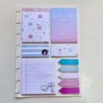 Bloco para Caderno de Disco BRW Tutti Frutti - 10 Blocos x 25 Folhas - Notas e Marcador de Página