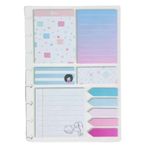 Bloco para Caderno de Disco BRW Tutti Frutti - 10 Blocos x 25 Folhas - Notas e Marcador de Página