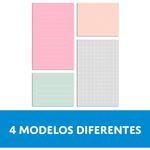 Kit 4 Bloco Adesivo Cis para Lembretes e Notas - Quadriculado - Checklist - Pautado - Pontilhado