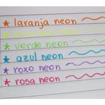 Kit 6 Caneta BRW Fine Marker Cores Neon Hidrográfica Ponta 1.0mm
