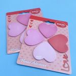 Kit 4 Bloco Notas Adesivas Coração Molin - 100 Folhas Total