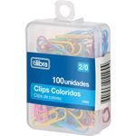 Kit 100 Clips Coloridos Tilibra 2/0