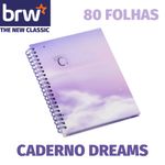 Caderno Capa Dura BRW Dreams Pautado Médio - 80 Folhas