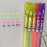 Kit 5 Caneta Cis Pop Gel Neon Glitter 1.0mm