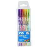 Kit 5 Caneta Cis Pop Gel Neon Glitter 1.0mm