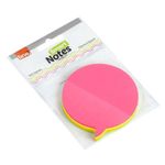 Bloco Notas Adesivas para Recados ou Anotações BRW Balão Neon 100 Folhas