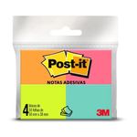 Post It Bloco de Notas Adesivo Neon Tropical 4 x 50 Folhas