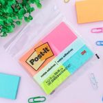 Post It Bloco de Notas Adesivo Neon Tropical 4 x 50 Folhas