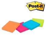 Post It Bloco de Notas Adesivo Neon Tropical 4 x 50 Folhas