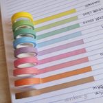 Kit 10 Washi Tape Tons Pastel Fresh Slim 7,5mm x 5 metros