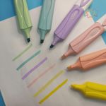 Kit 6 Caneta Marca Texto Maped Tom Pastel