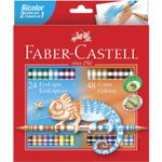 Lápis de Cor Faber Castell Bicolor - 48 Cores