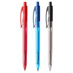 Kit 3 Caneta Compactor Vip Retrátil Azul, Preta e Vermelha Escrita Fina