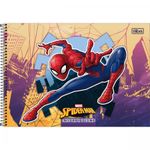 Caderno de Cartografia e Desenho Tilibra Espiral Homem Aranha Capa Dura 80 Folhas