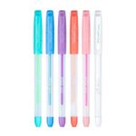 Caneta em Gel BRW Tom Pastel, Glitter  e Branca Ponta 1.0mm - Unidade