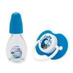 Kit Mamadeira + Chupeta Lolly Azul