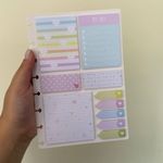Bloco para Caderno de Disco BRW Tom Pastel - 10 Blocos x 25 Folhas - Nota Adesiva e Marcador Página